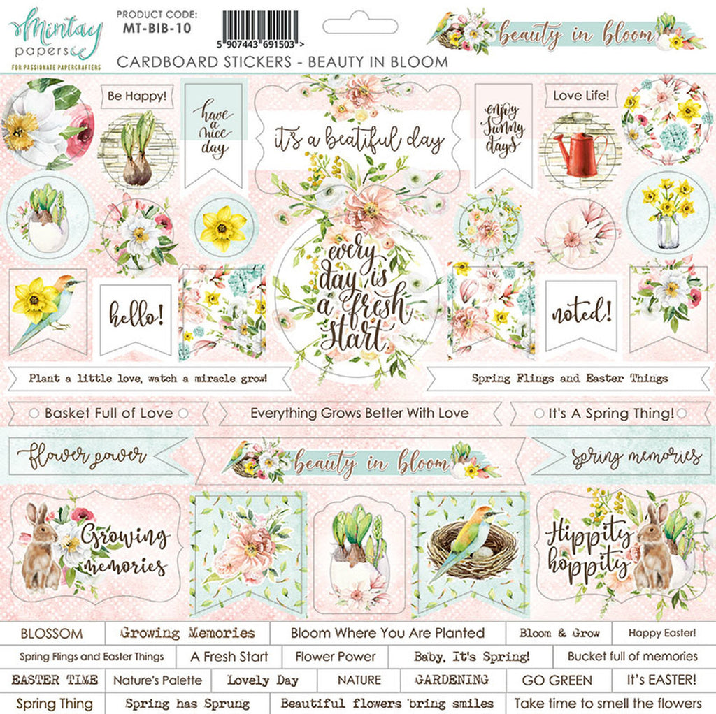 Mintay - 12 x 12  Chipboard Stickers - Beauty in Bloom