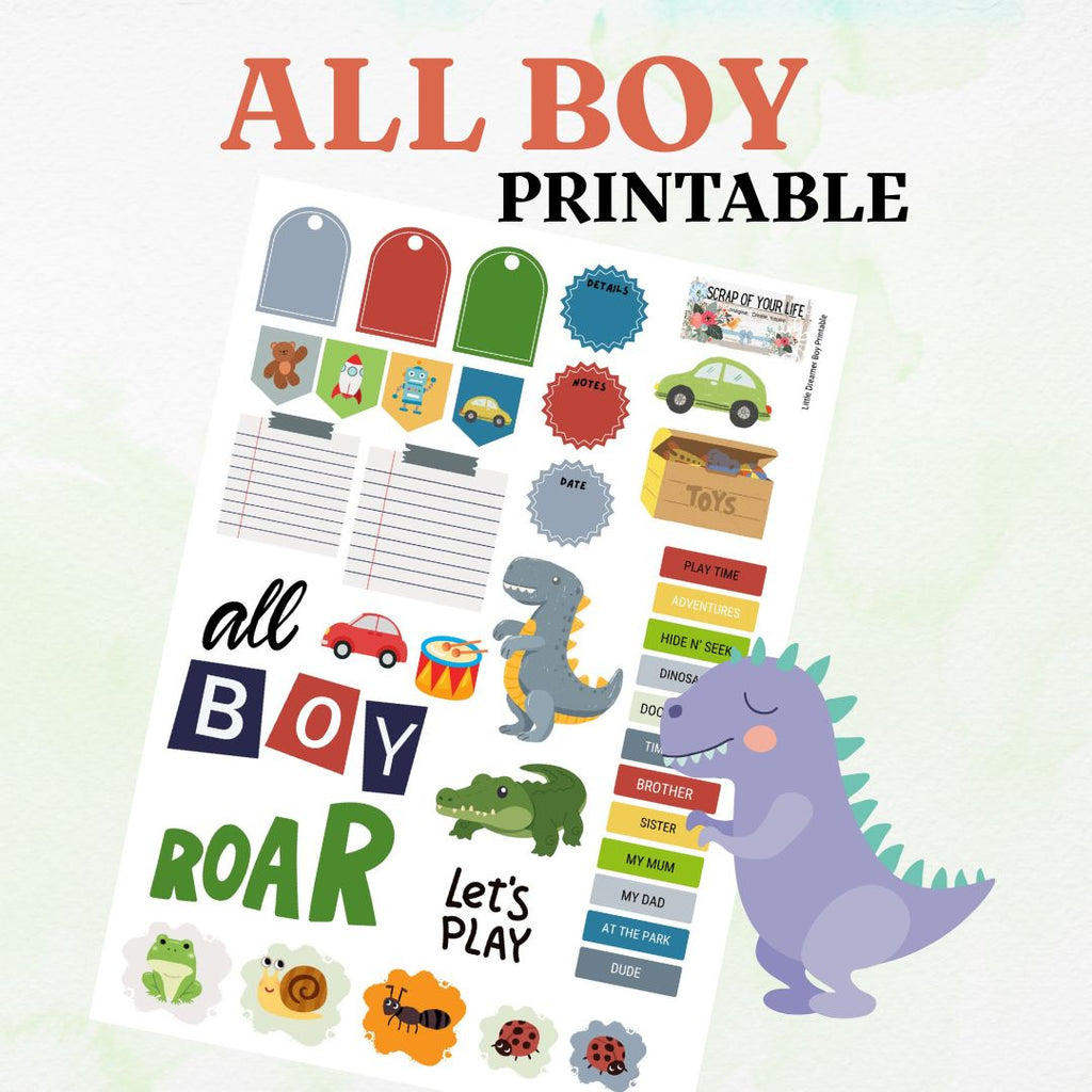 Boy Roar Printable - Scrap Of Your Life 
