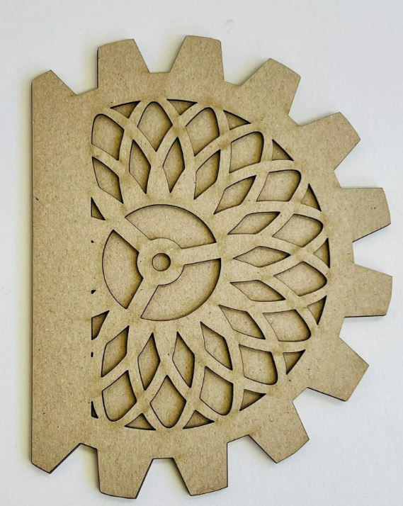 Dusty Attic  - Raw Chipboard - Mini Album Cover Ornate Cog