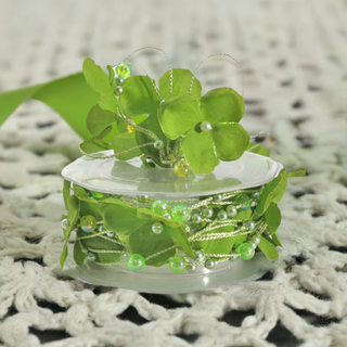 Barama Ribbon - Wired Flow / Bead Trim - Green - Scrap Of Your Life 