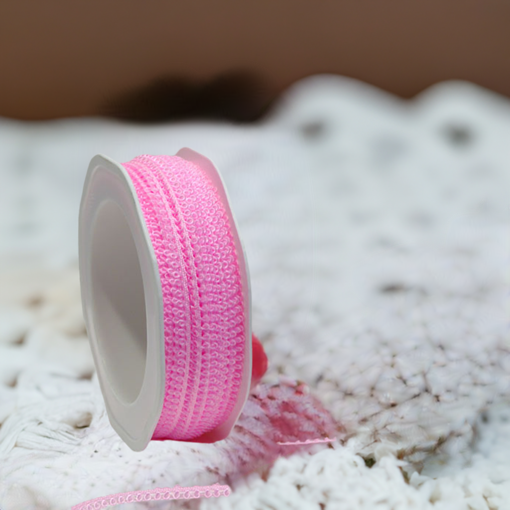 Barama Ribbon - Picot Edge Trim - Pink - Scrap Of Your Life 