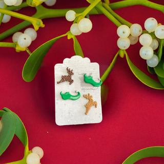 Christmas Brads - Reindeer & Elf Shoes - Scrap Of Your Life 
