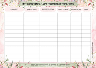 My Shopping Cart Thought Tracker - Scrap Of Your Life 