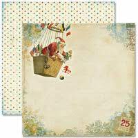 Pink Paislee - 12 x 12 Paper - Father Christmas Air Mail - Scrap Of Your Life 
