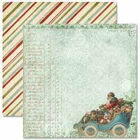 Pink Paislee - 12 x 12 Paper - Father Christmas Special Delivery - Scrap Of Your Life 