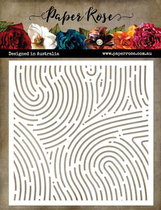 Paper Rose Studio - 6 x 6 Stencil - Fingerprint - Scrap Of Your Life 