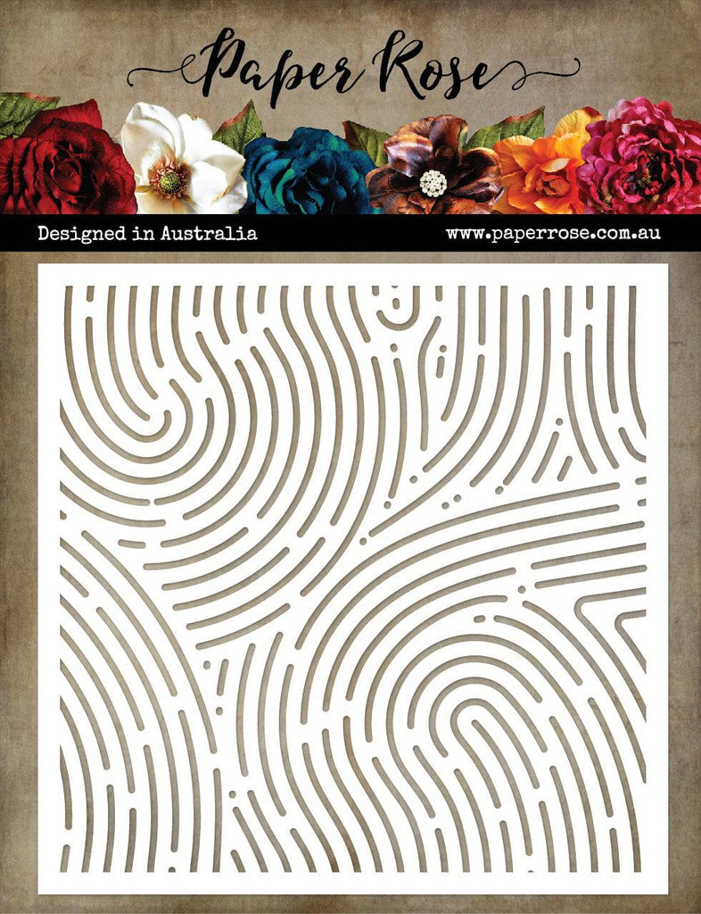 Paper Rose Studio - 6 x 6 Stencil - Fingerprint - Scrap Of Your Life 