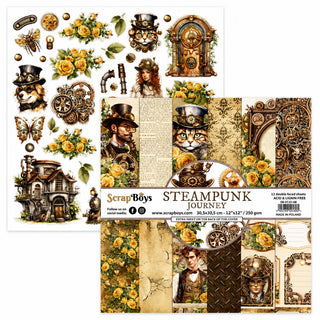 ScrapBoys Steampunk Journey 12 X 12 Paper Pad