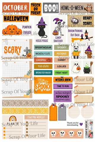 Watermarked Halloween Scrapbook Fun Stuff