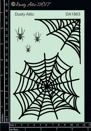 Dusty Attic Stencil - Spider Web - Scrap Of Your Life 