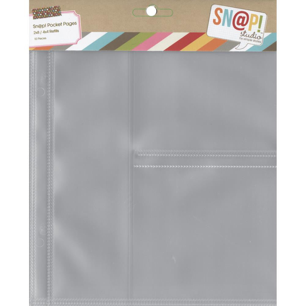 Simple Stories SN@P - Pocket Pages for 6" x 8" Binders - Size 2" x 8" & 4" x 4" - Scrap Of Your Life 