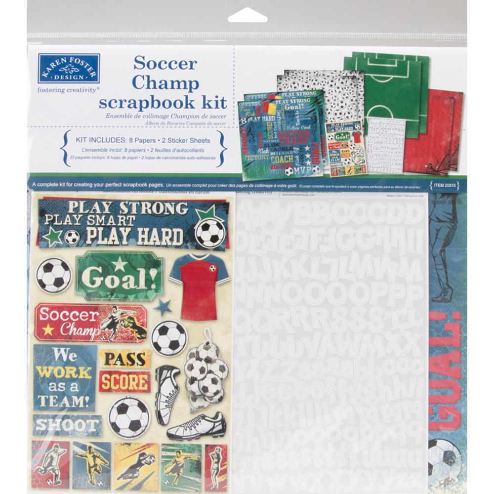 Karen Foster 12 x 12 Collection Kit Soccer - Scrap Of Your Life 