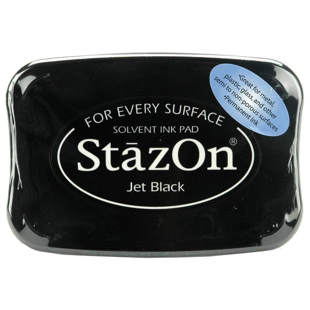 Tsukineko StazOn Solvent Ink Pad Jet Black - Scrap Of Your Life 