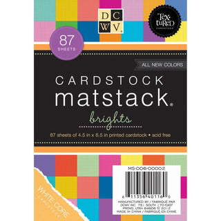DCWV Single-Sided Mat Stack 4.5"X6.5" Brights - Scrap Of Your Life 