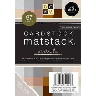 DCWV Single-Sided Mat Stack 4.5"X6.5" Neutrals - Scrap Of Your Life 
