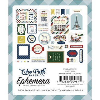 Echo Park A Dog's Tail Ephemera Cardstock Die-Cuts - Icons - Scrap Of Your Life 