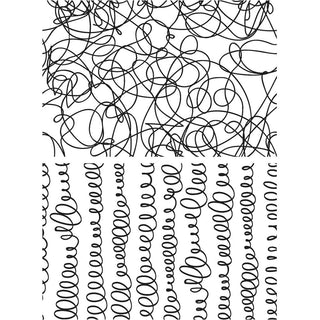 Tim Holtz Stampers Anonymous Rubber Stamps Scribbles and Spirals - Scrap Of Your Life 