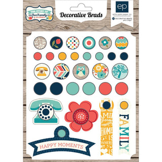 Echo Park The Story Of Our Family Decorative Brads - Scrap Of Your Life 