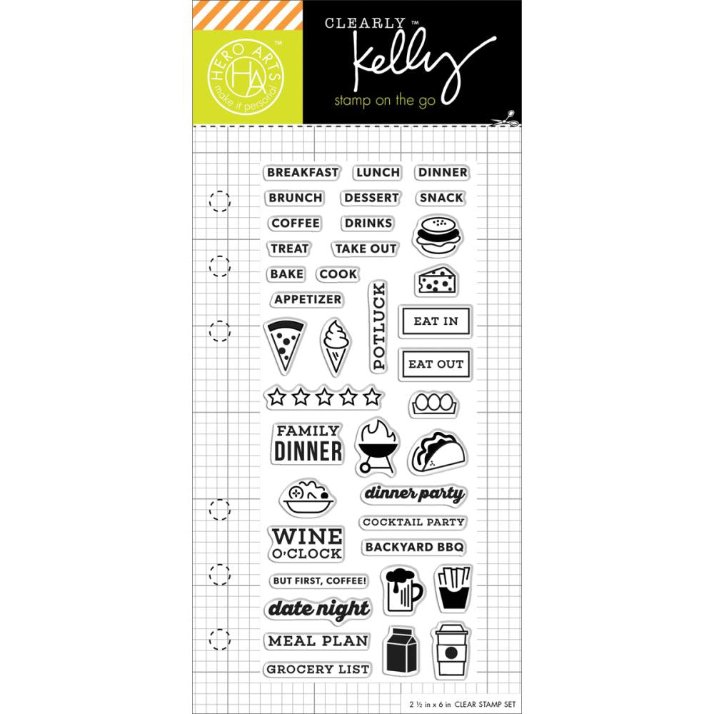 Hero Arts - Kelly Purkey - Clear;y Acrylic Stamp - Food Planner - Scrap Of Your Life 