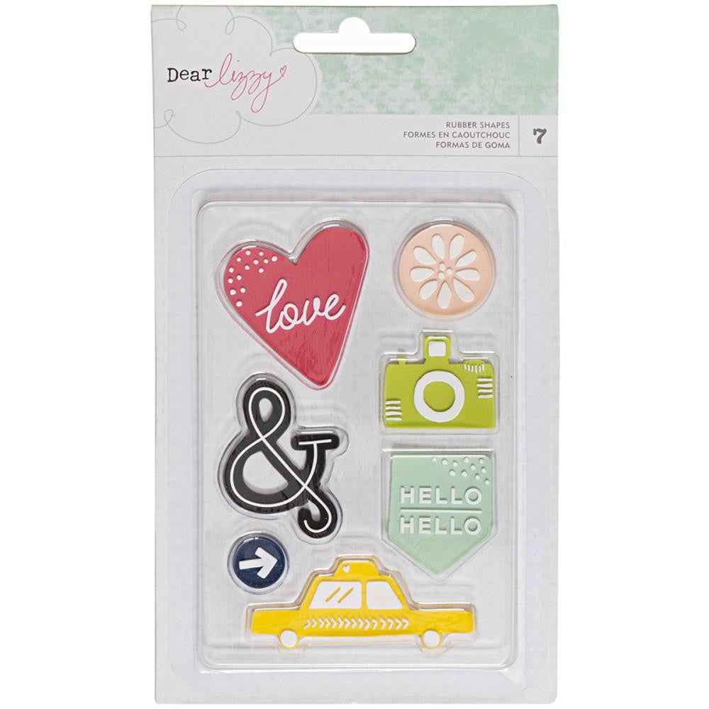 American Crafts - Dear Lizzy - Saturday Collection - Rubber Shapes - Scrap Of Your Life 