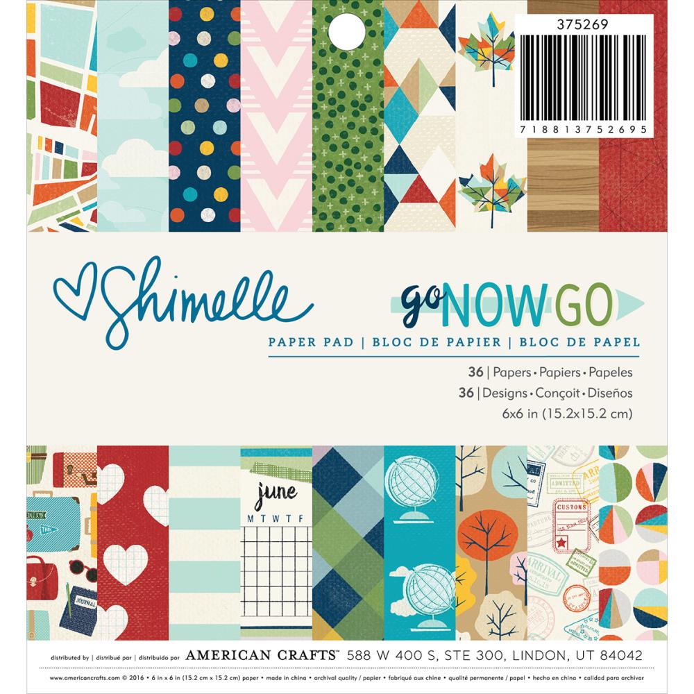 American Crafts Shimelle Go Now Go Paper Pad 6 x 6 - Scrap Of Your Life 