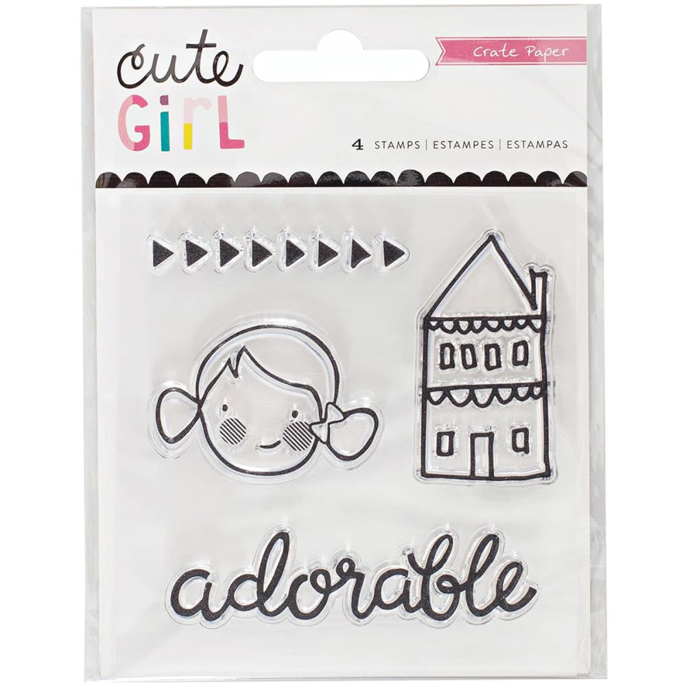 Crate Paper Cute Girl Mini Stamps - Scrap Of Your Life 