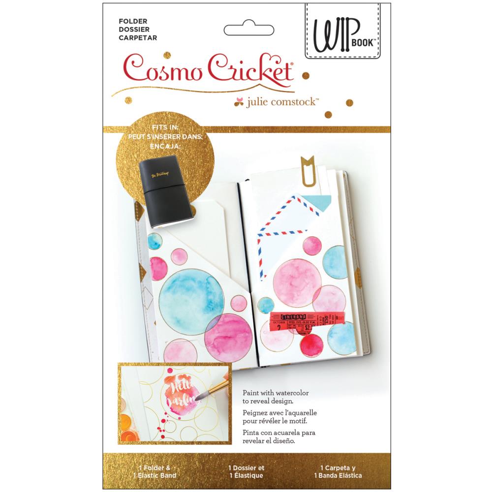 Cosmo Cricket WIP Book -  Watercolor Folder - Scrap Of Your Life 