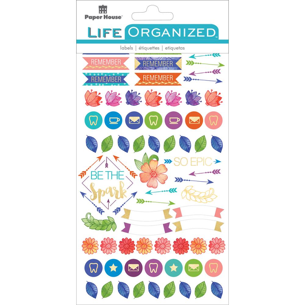 Paper House Life Organised Planner Stickers Live Bold - Scrap Of Your Life 