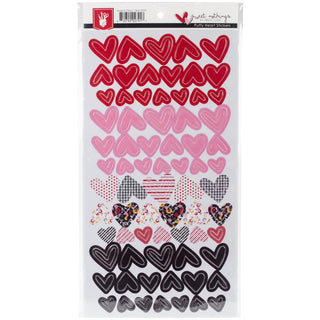 Fancy Pants Designs Puffy Stickers - Sweet Nothing Hearts - Scrap Of Your Life 