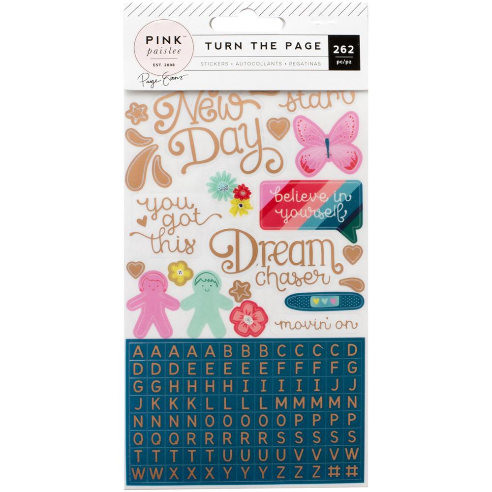 Pink Paislee Turn The Page Collection - 4-Page Sticker Book - Scrap Of Your Life 