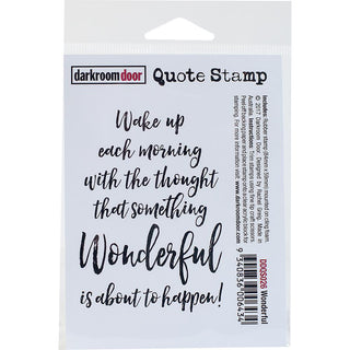 Darkroom Door - Quote Cling Stamp Wonderful - Scrap Of Your Life 