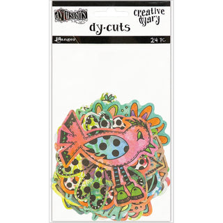 Ranger Ink - Dylusions Creative Dyary - Die Cuts - Coloured Birds and Flowers - Scrap Of Your Life 
