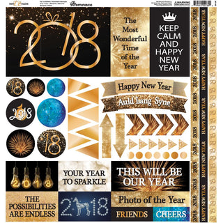 Remininsce 12 x 12 2018 Element Stickers - Scrap Of Your Life 