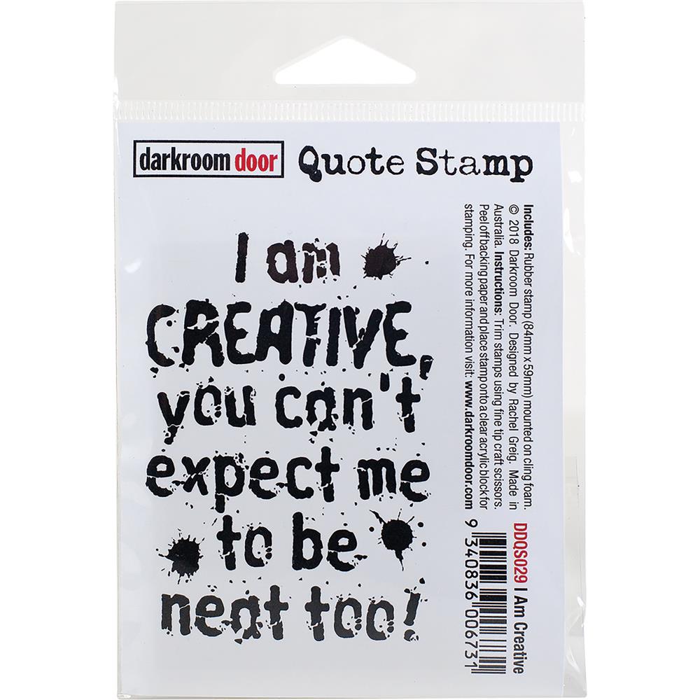 Darkroom Door - Quote Cling Stamp I Am Creative - Scrap Of Your Life 