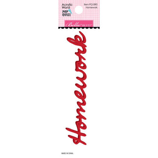 Bella Blvd - Pop Quiz Collection - Acrylic Words - Homework - Scrap Of Your Life 