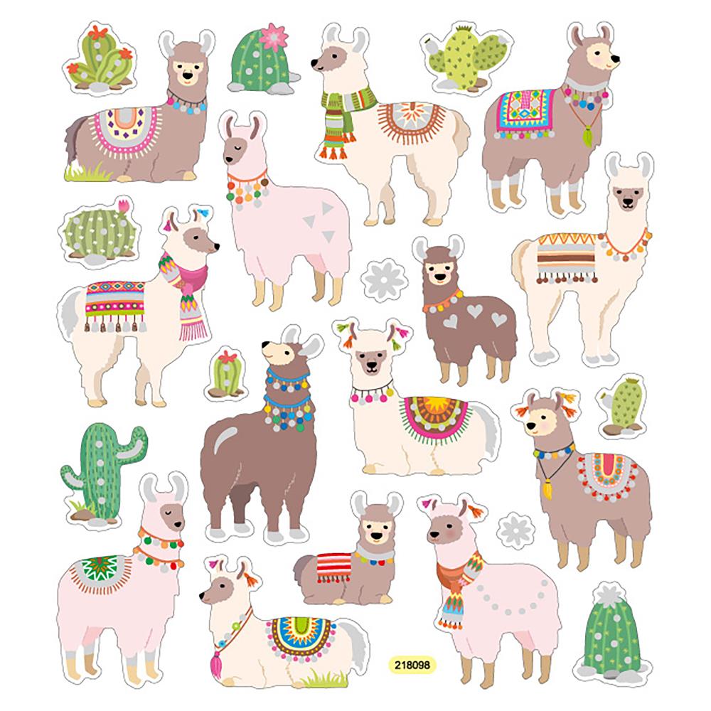 Sticker King Multi Coloured Stickers Llama Fun - Scrap Of Your Life 
