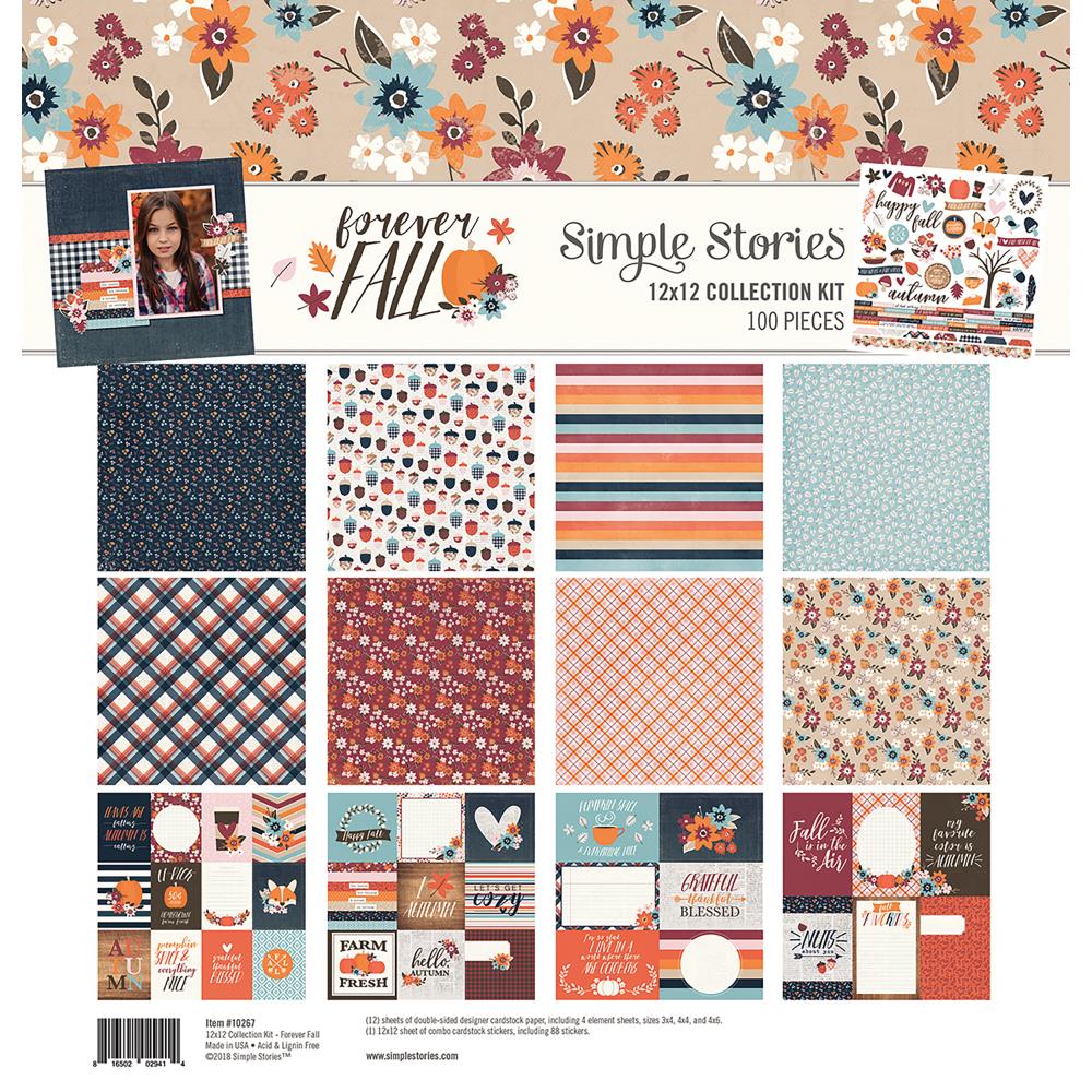 Simple Stories - Forever Fall Collection - Paper Kit 12" x 12" - Scrap Of Your Life 