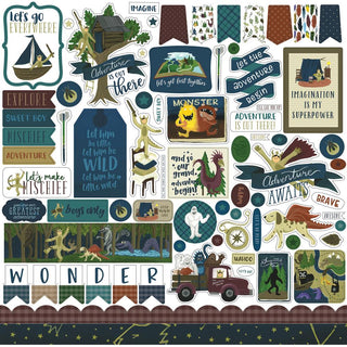 Echo Park Adventure Awaits 12 x 12 Cardstock Element Stickers - Scrap Of Your Life 