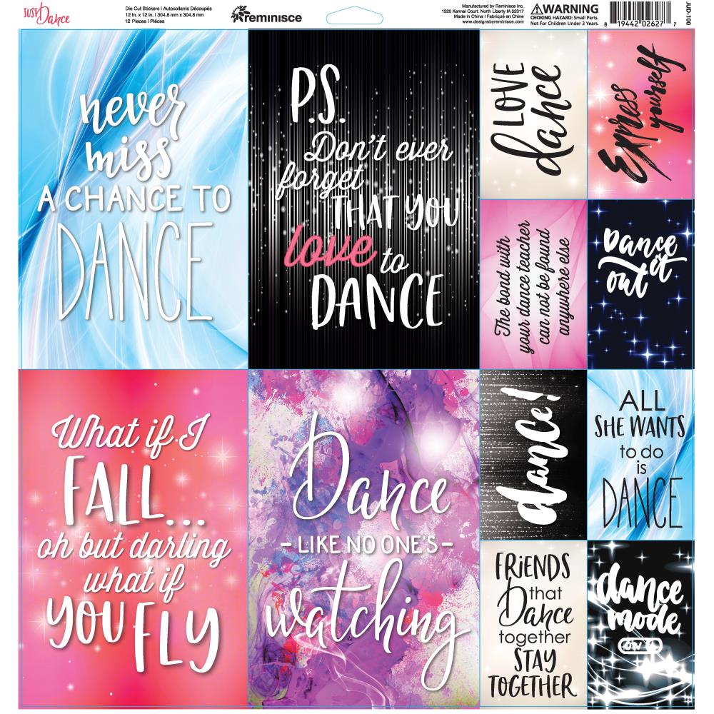 Reminisce Just Dance Elements Stickers 12"X12" - Scrap Of Your Life 