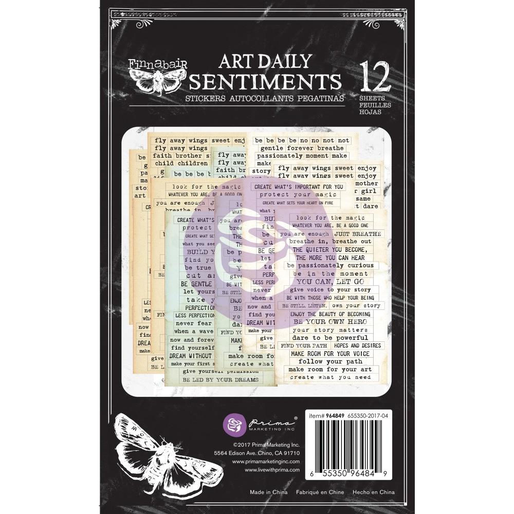 Finnabair Art Daily Planner Sticker Pad Sentiments - Scrap Of Your Life 