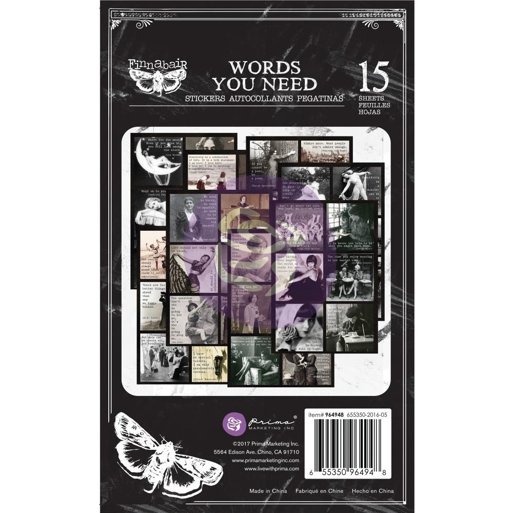 Finnabair Art Daily Planner Sticker Pad Words You Need - Scrap Of Your Life 