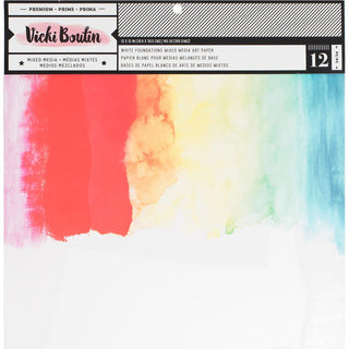 Pre-Order American Crafts Vicki Boutin Mixed Media Foundations Paper 12"X12" 12/Pkg - Scrap Of Your Life 