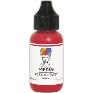 Dina Wakley Media Acrylic Paint - Ruby - Scrap Of Your Life 
