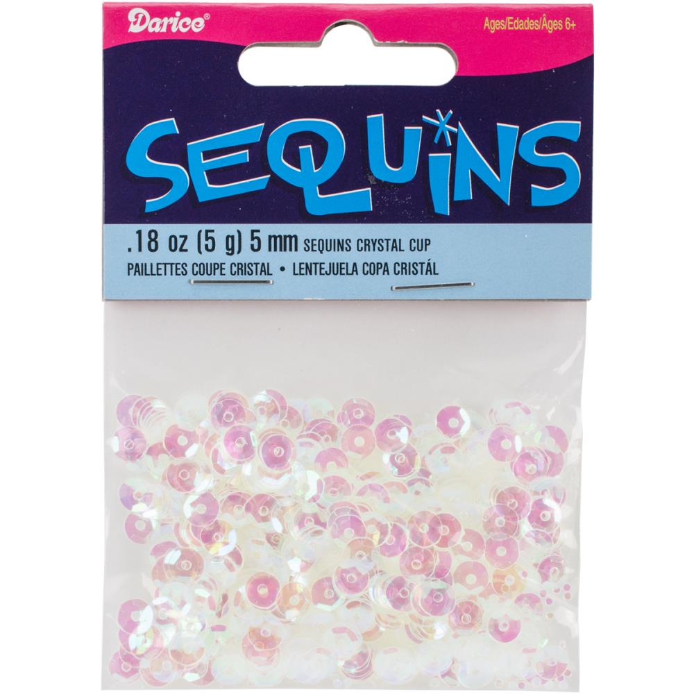 Darice - Cupped Sequins 5mm - Crystal Iridescent - Scrap Of Your Life 