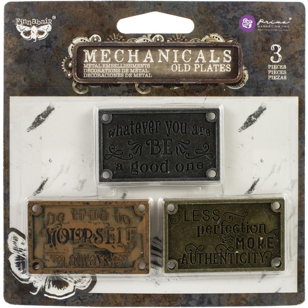 Finnabair Mechanicals Metal Embellishments - Old Plates - Scrap Of Your Life 