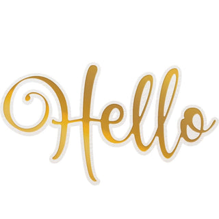 Couture Creations - Delightful Sentiments Cut, Foil & Emboss Metal Die - Hello - Scrap Of Your Life 