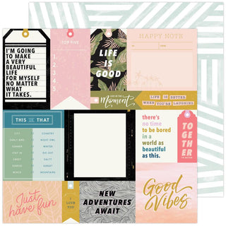 Heidi Swapp -  Double-Sided Cardstock 12"X12" - Old School - Urban Stories - Scrap Of Your Life 