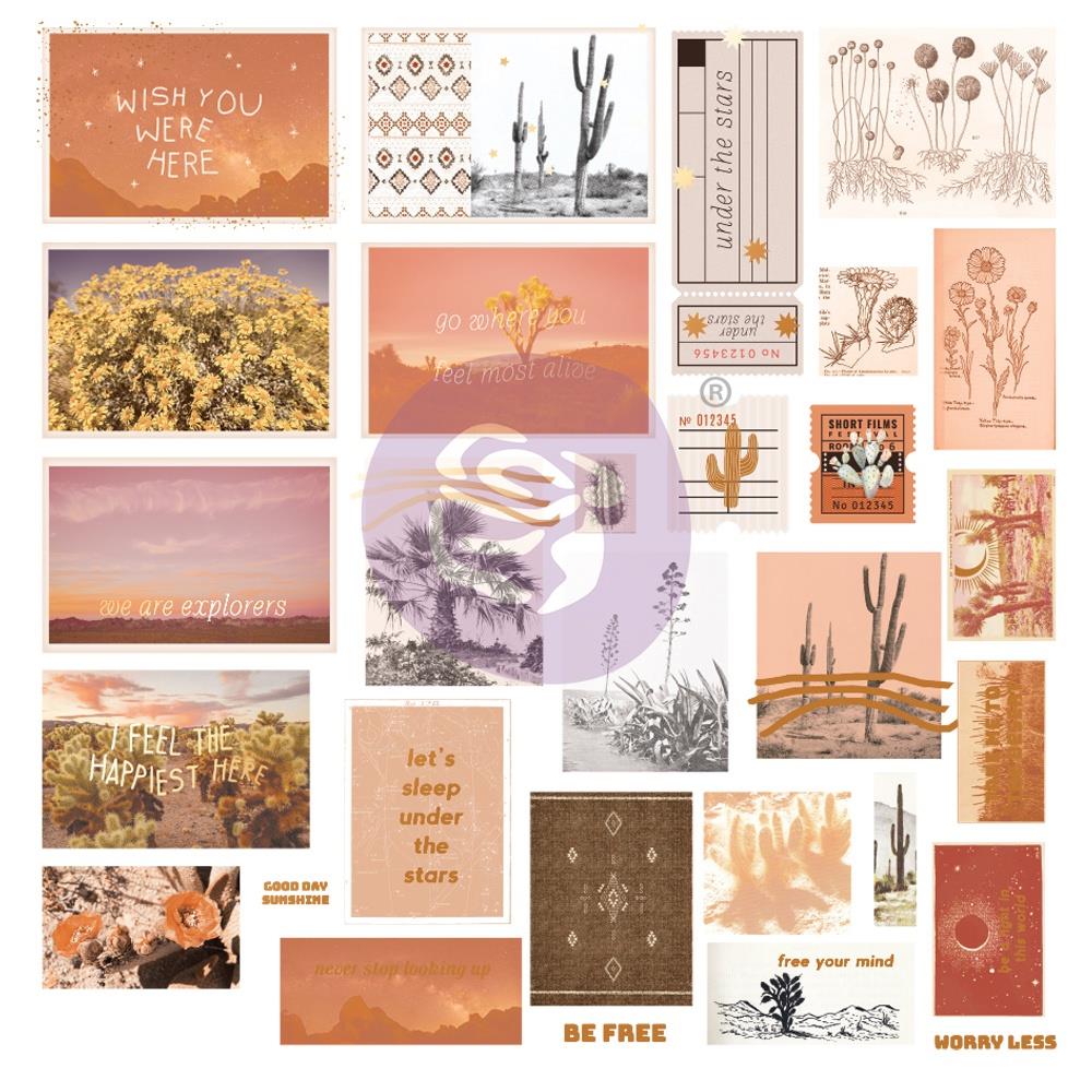 Prima Marketing - Golden Desert - Ephemera Shapes 2 - Tags, Words, Foiled Accents - Scrap Of Your Life 