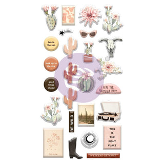 Prima Marketing - Golden Desert - Puffy Stickers - Scrap Of Your Life 