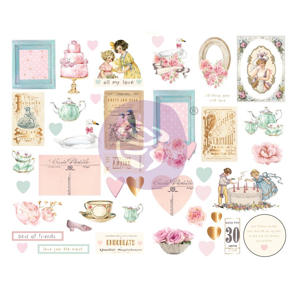 Prima - With Love Collection - By Frank Garcia - Chipboard Stickers 45/Pkg - Scrap Of Your Life 